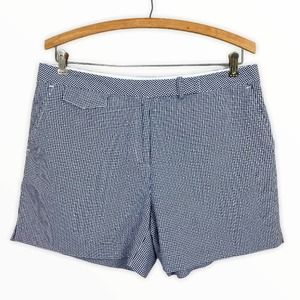 TOMMY HILFIGER Gingham Tailored Shorts Navy 10